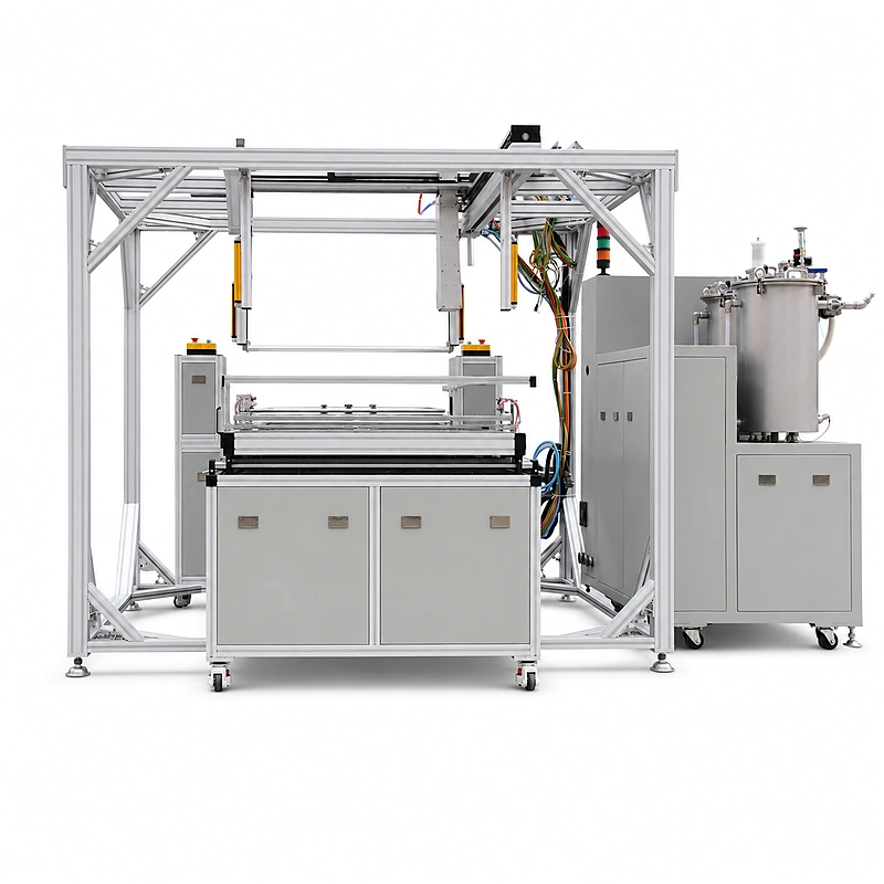 Industrial RO membrane rolling machine prepared for inspection