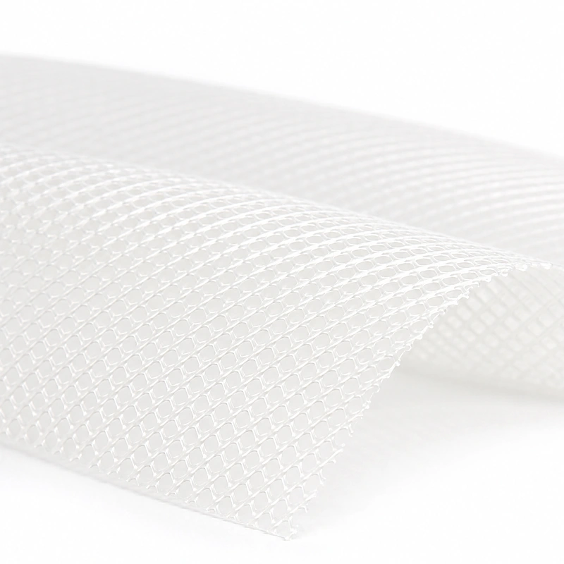 Close-up texture of RO membrane feed spacer mesh
