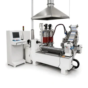 ro membrane fiberglass filament winding machine angle view