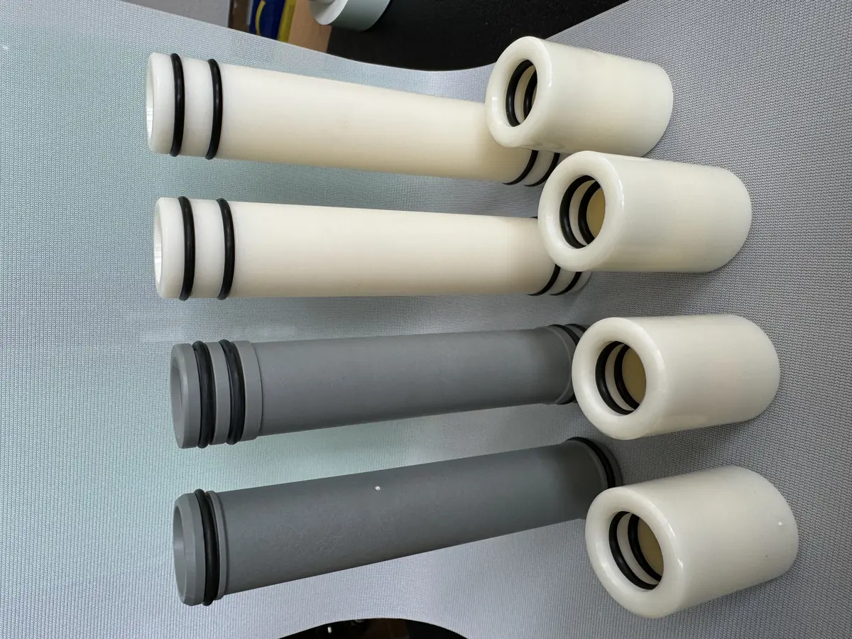 Central tube and connector components for beverage production RO elements
