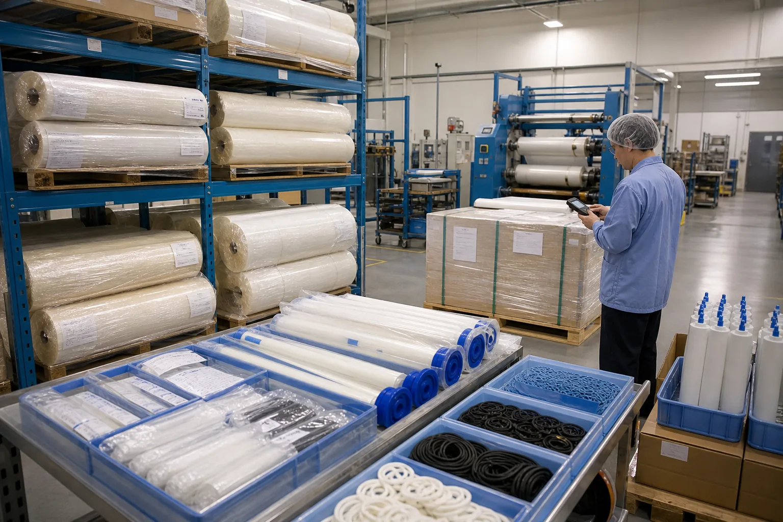 Traceable RO membrane materials and precision production equipment facility