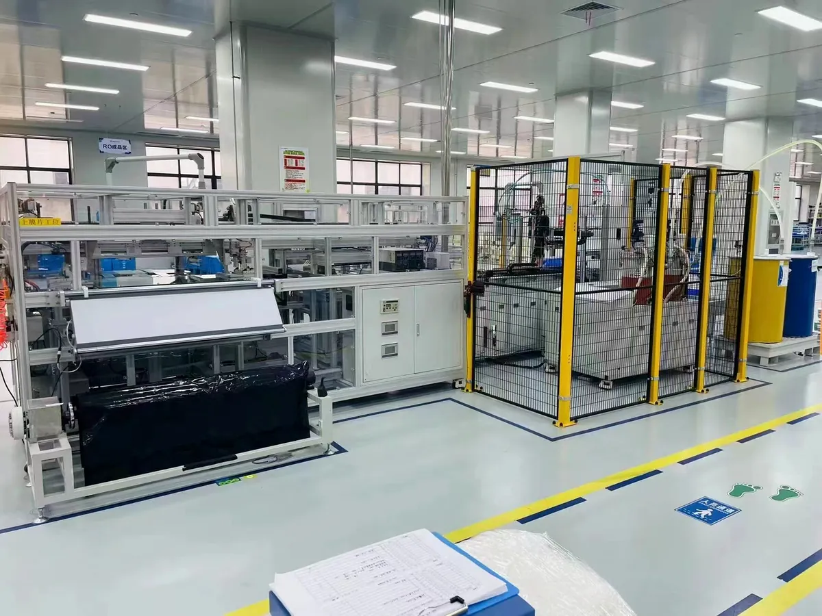 Industrial RO membrane element production equipment in a clean workshop