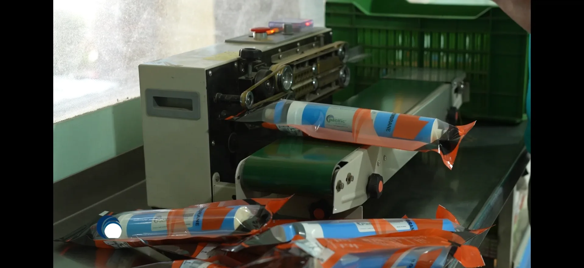 Automatic RO membrane element finishing process at Pacific