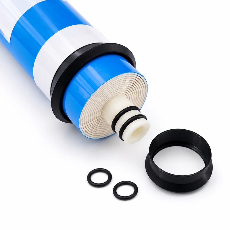 Silicone V-ring brine seals and EPDM O-ring components