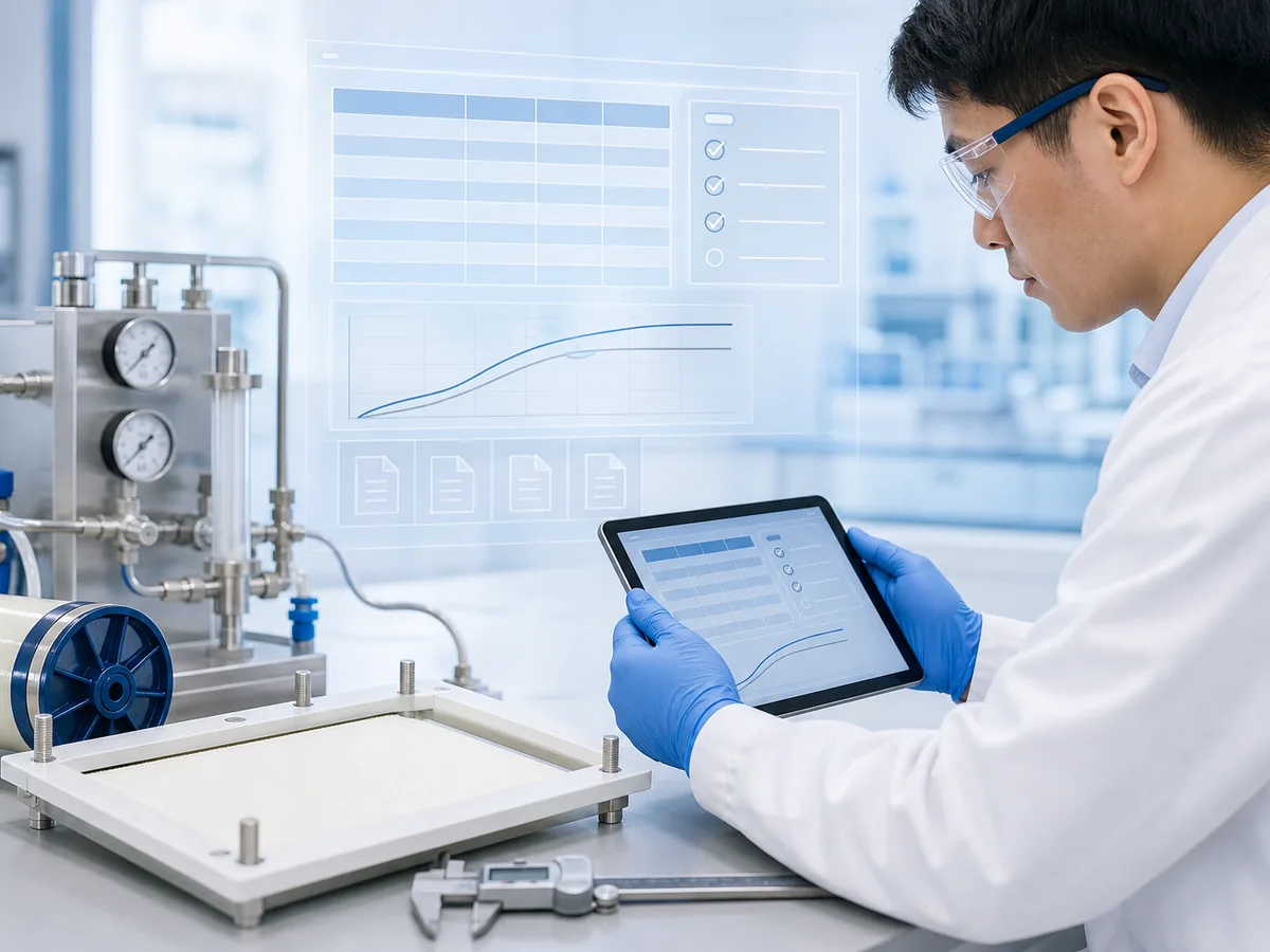 WECOME quality control testing for RO membrane materials and components