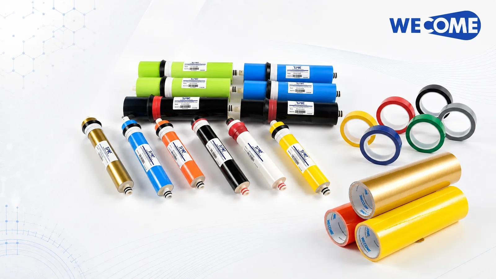 OEM custom RO membrane product range with branded elements and materials