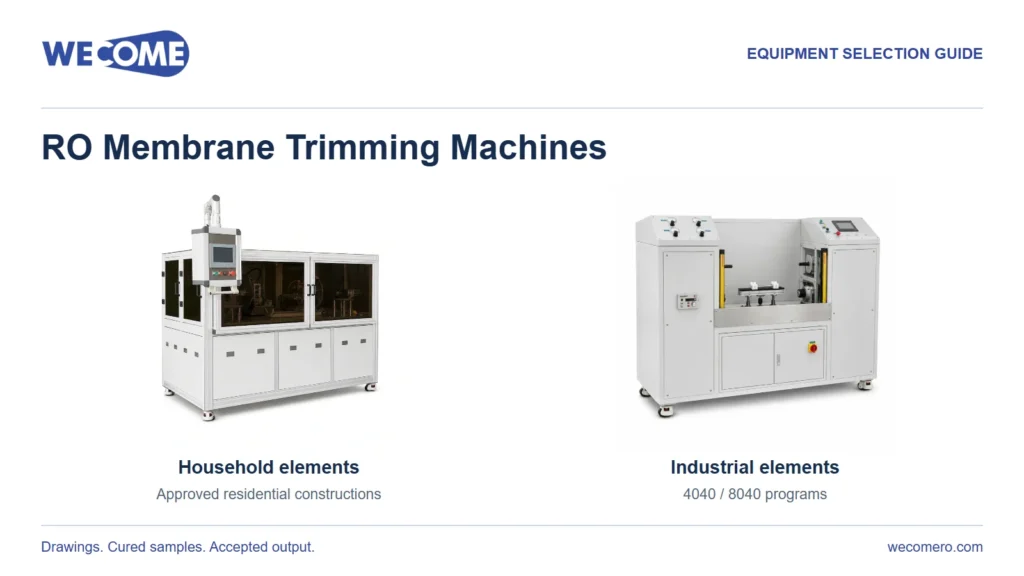 ro membrane trimming machine selection cover