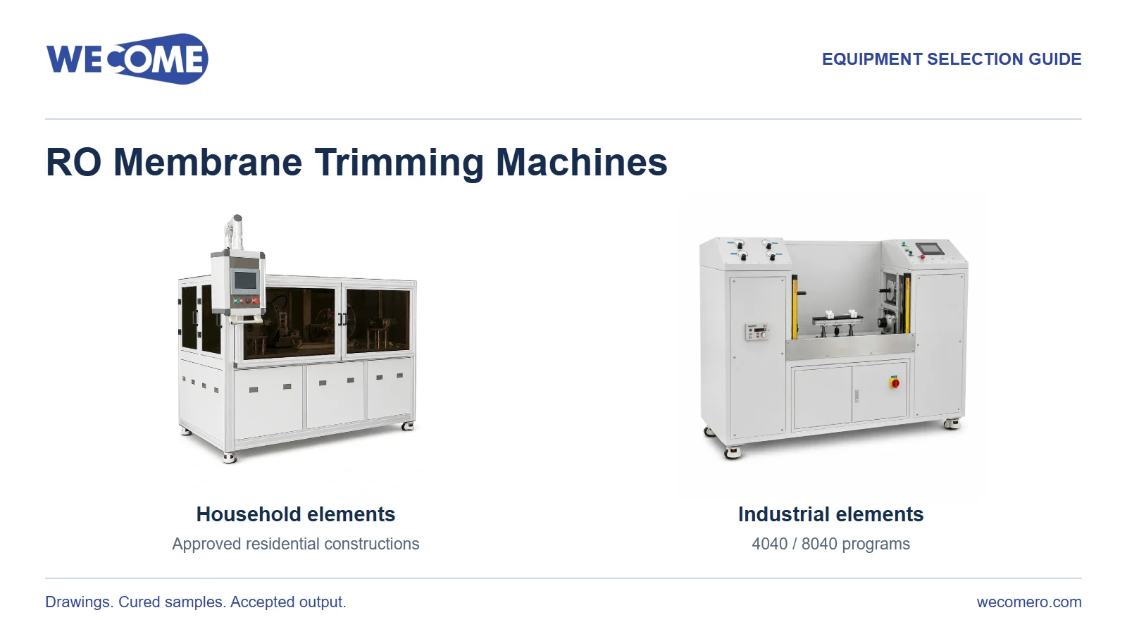 ro membrane trimming machine selection cover